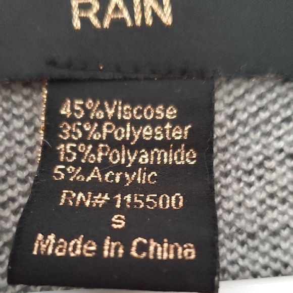 Rain Women's Gray and Cream Plaid Long  Vest - Picture 4 of 8